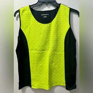 Allison Daley Women's Size L black & neon Quilted tank top, NWT